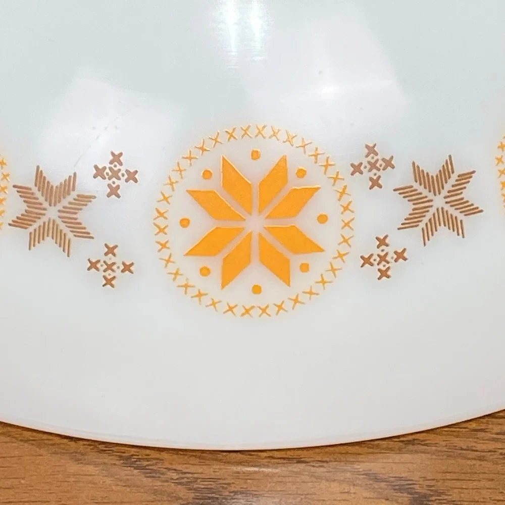 Vintage Pyrex Town & Country Cinderella 444 Mixing Bowl 4 Quart‎ Brown Orange